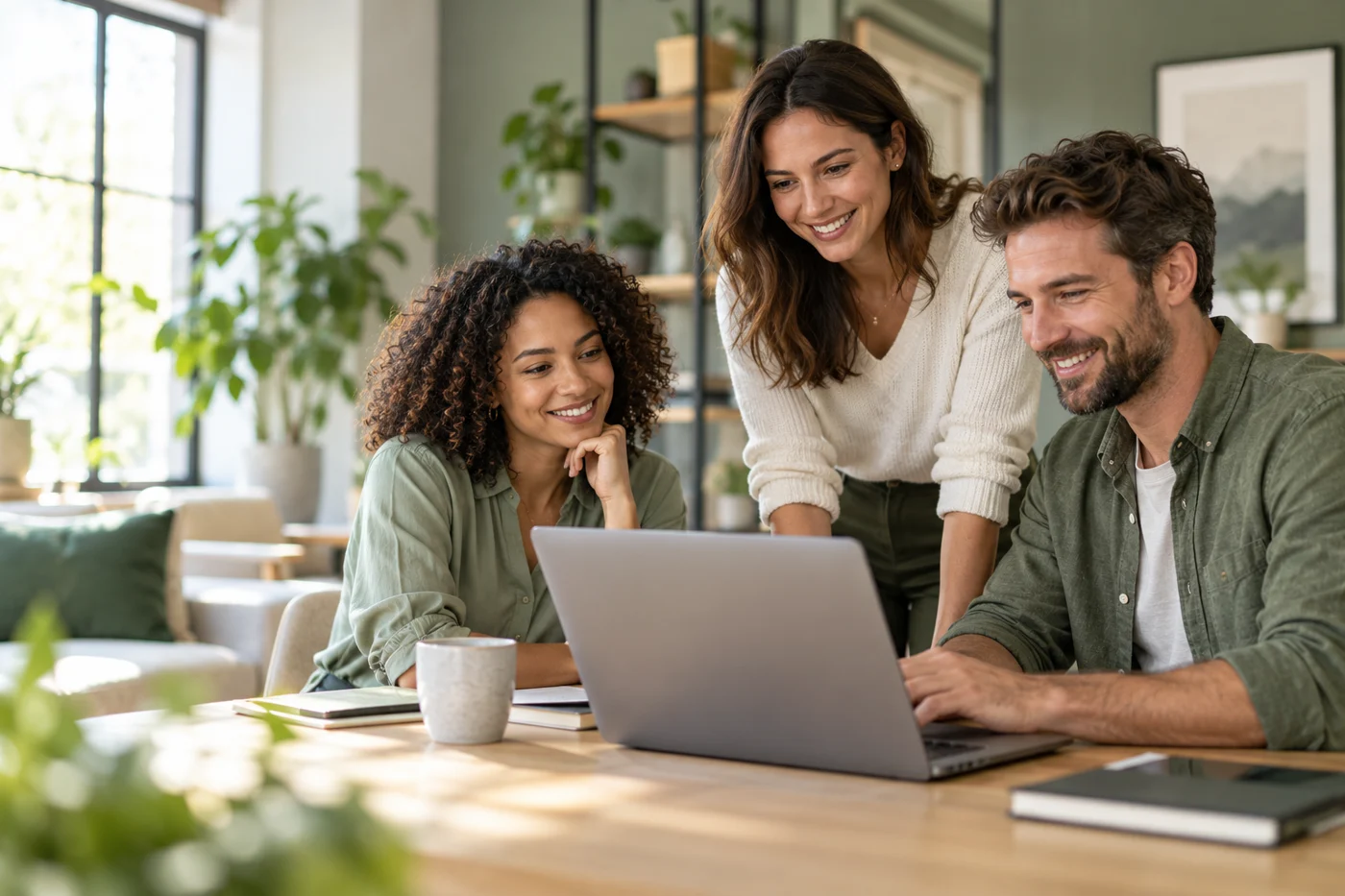 A small business team planning a customer journey
